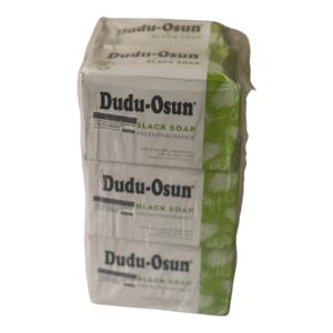 Natural Tropical Dudu Osun Black Soap  (Anti Acne,Fungus,Blemish,Psoriasis) 6pcs