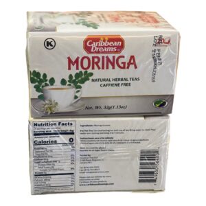 2 Boxes – Moringa Tea(20 Bags/Box) Caribbean Dream Herbal tea, Caffeine Free