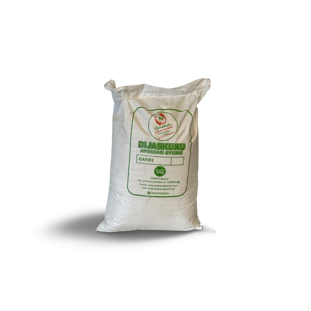 Dijaskuku African Garri, 100% Natural Cassava Flour, 20 lbs (10 kg), No Preservatives